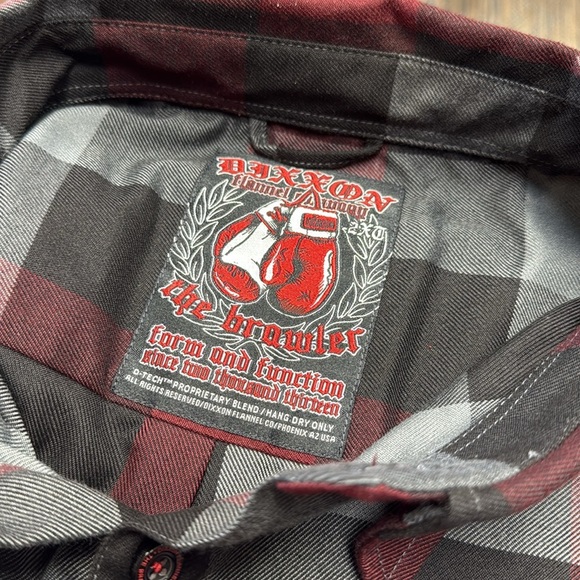 Dixxon Men's NWT Brawler Flannel Size 2XL in Maroon and Black Plaid - Picture 5 of 12